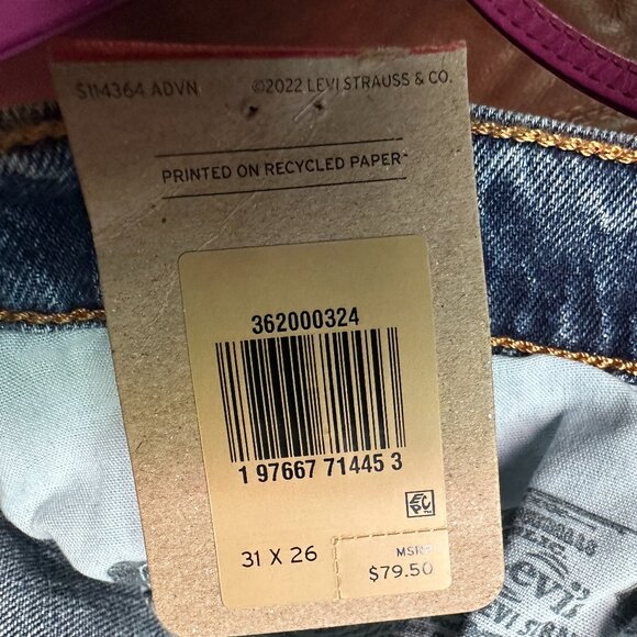 Levi's Women's 501 Crop Jeans Size: 31 | Color: (New) Blue It's True -NWT - Picture 4 of 12